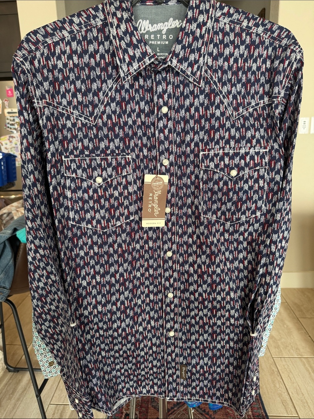 Wrangler pearl snap